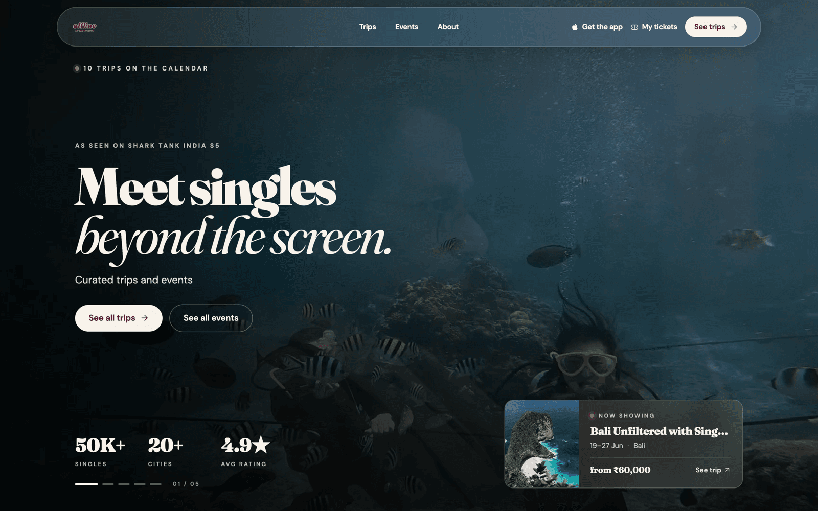 Offline by Happy Hour mobile app and event platform built by HyperBrain Labs