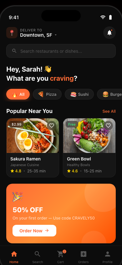 Food delivery app