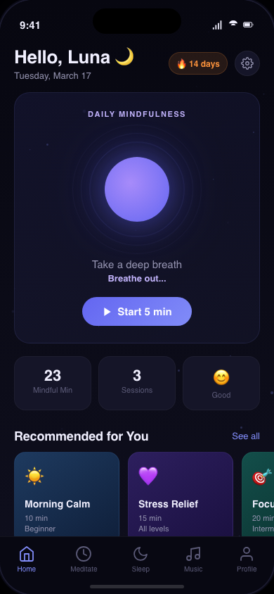Meditation app